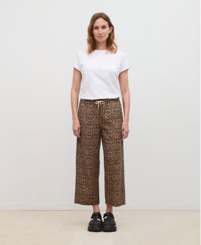 Pantalon Grossesse Tencel Léopard Maria