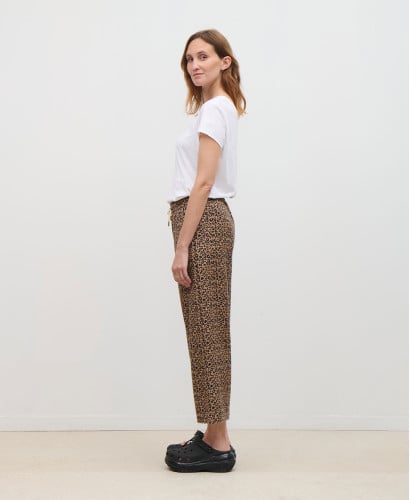 Pantalon Grossesse Tencel Léopard Maria