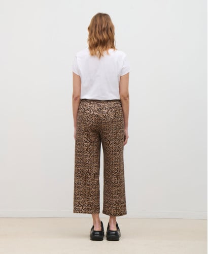Pantalon Grossesse Tencel Léopard Maria