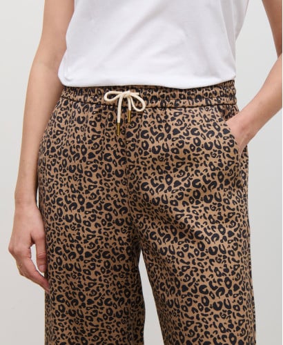 Pantalon Grossesse Tencel Léopard Maria
