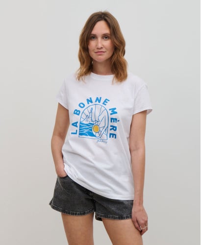 T-Shirt „La Bonne Mere“ aus Bio-Baumwolle Weiß