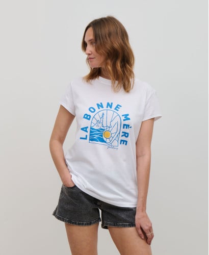 T-Shirt „La Bonne Mere“ aus Bio-Baumwolle Weiß