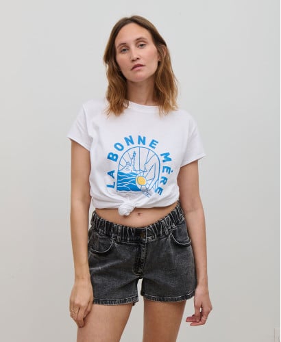 T-Shirt „La Bonne Mere“ aus Bio-Baumwolle Weiß