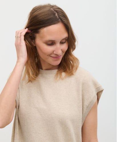 Robe Pull Laine Mérinos Beige Ada