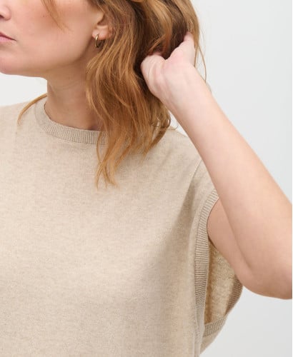 Ada Beige Wool Sweater Dress