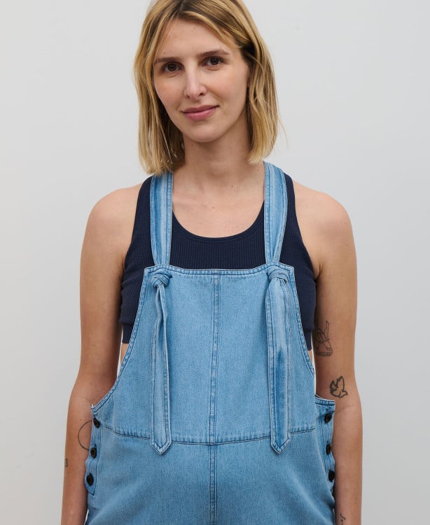 Arizona Denim Cotton Maternity Overall
