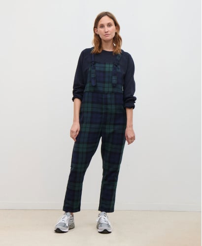 Arizona Check Cotton Flannel Overalls