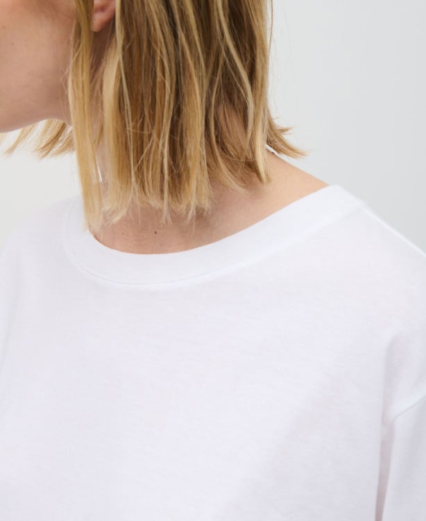 White Organic Cotton Long Sleeves Pregnancy T-shirt