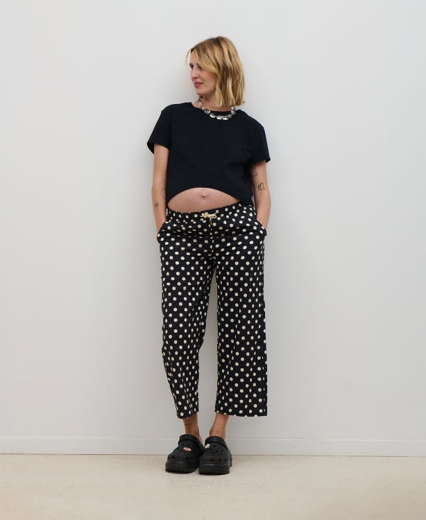 Pantalon Grossesse Coton Pois Maria
