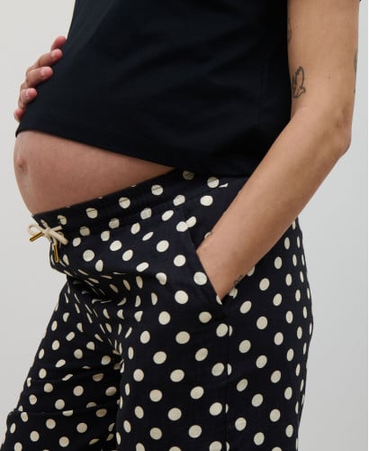 Pantalon Grossesse Coton Pois Maria