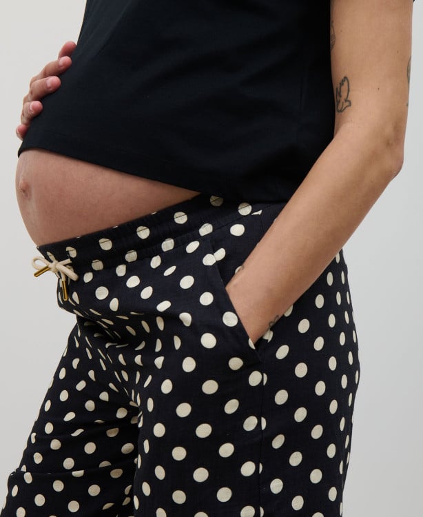 Pregnancy Trousers Polka Dots Cotton Maria