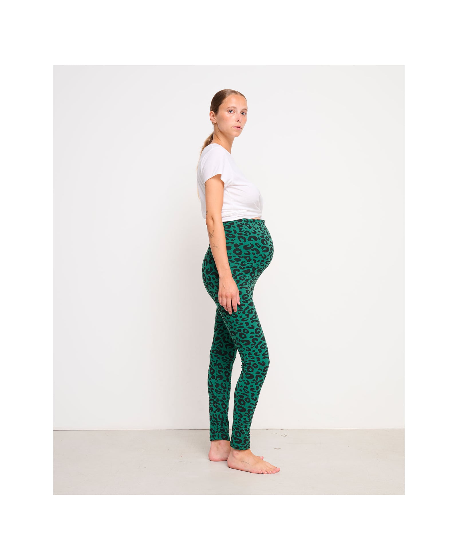 Legging Grossesse Imprimé Léopard - Taille Haute - Oeko-Tex 100 - Opaque Et Extensible - Confort Maternité - 8