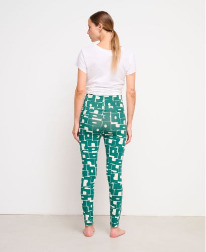 Green Organic Cotton Logo Pregnancy Leggings