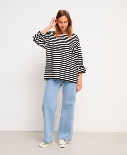 Marinière Oversize Noire