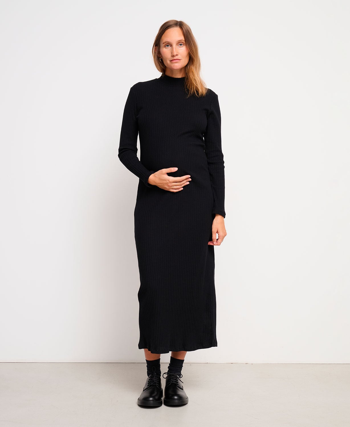 Robe Longue Maternité Noire Baya