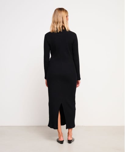 Robe Longue Maternité Noire Baya