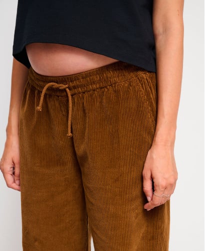Axelle Brown Corduroy Maternity Pants