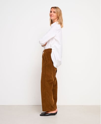 Axelle Brown Corduroy Maternity Pants