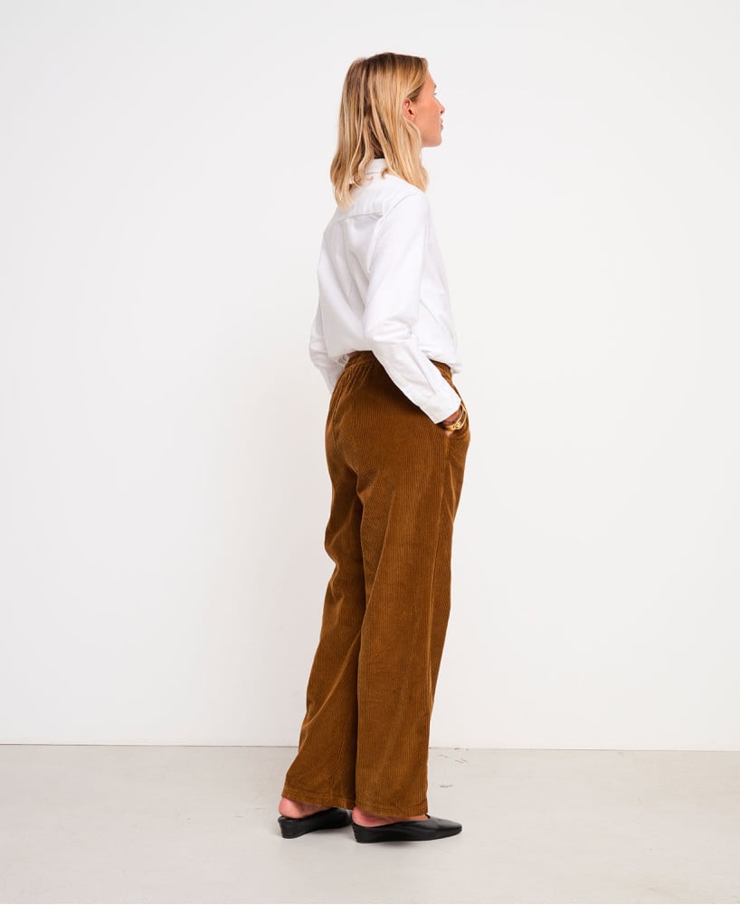 Pantalon De Costume Maternité Marron Chaiken Taille S - 98% Coton, 31 De Longueur