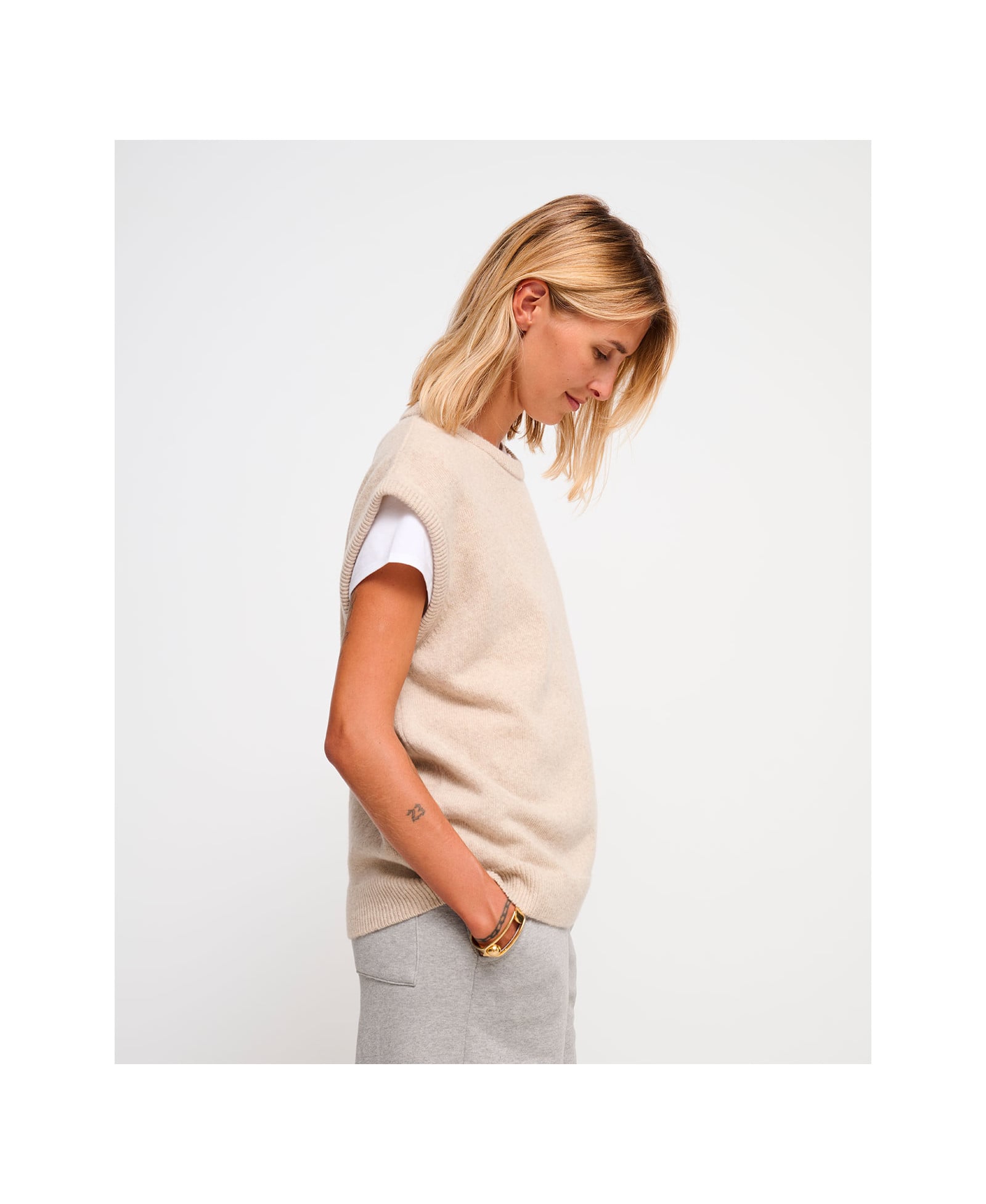 Pull Mérinos Extra Fin Crème - Marithé François Girbaud - Taille S - Neuf Avec étiquettes