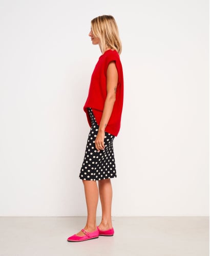 Milo Sleeveless Red Wool Sweater