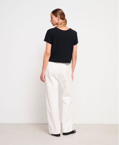Maria Ecru Corduroy Maternity Pants