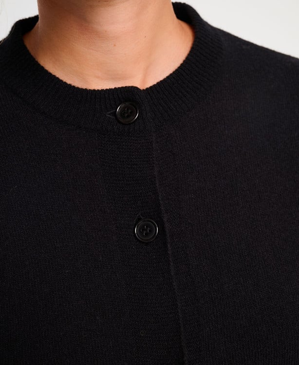 Gilet Laine Noire Mona