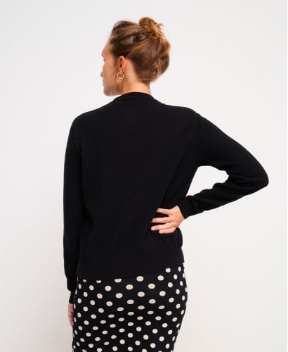 Gilet Laine Noire Mona