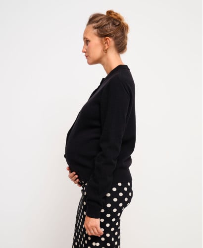 Gilet Laine Noire Mona