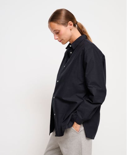 Chemise Grossesse Coton Noir Juliette