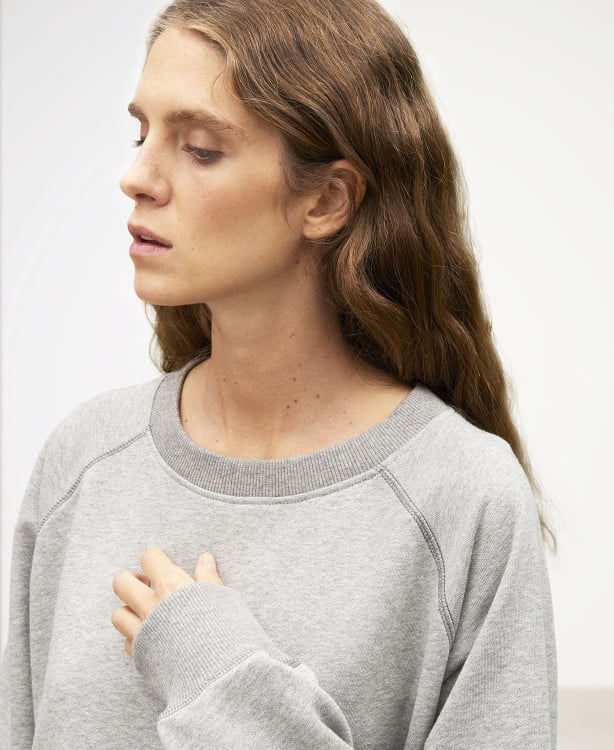 Sweat Grossesse Coton gratté Gris Frida