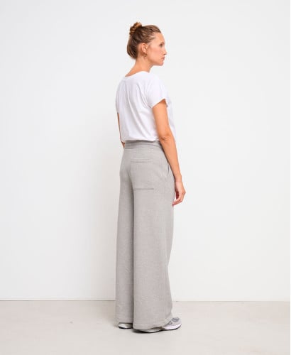 Pia Graue Jogginghose Angerauter Fleece
