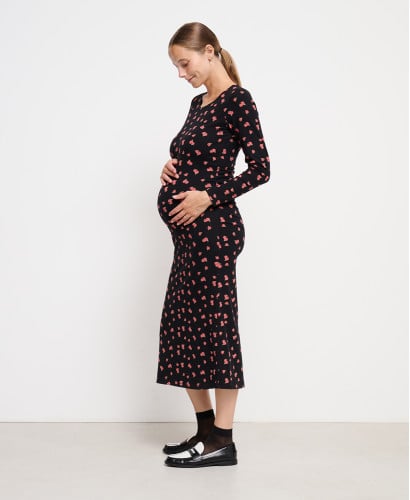 Maé Organic Cotton Roses Maternity Dress