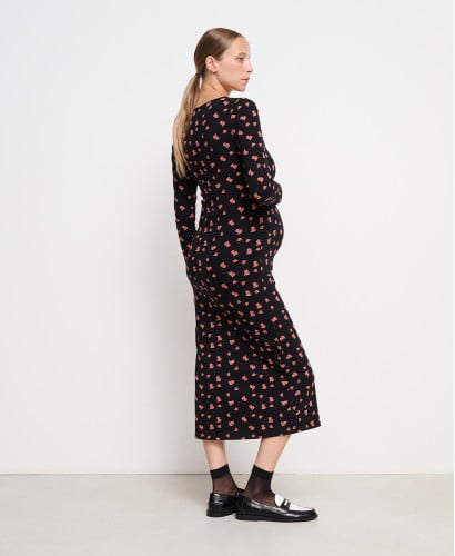 Maé Organic Cotton Roses Maternity Dress