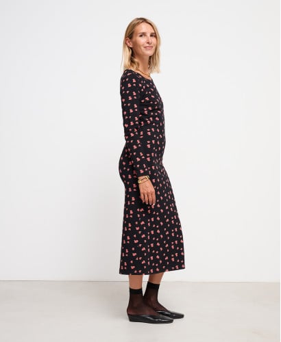 Maé Umstandskleid Bio-Baumwolle Rosenprint