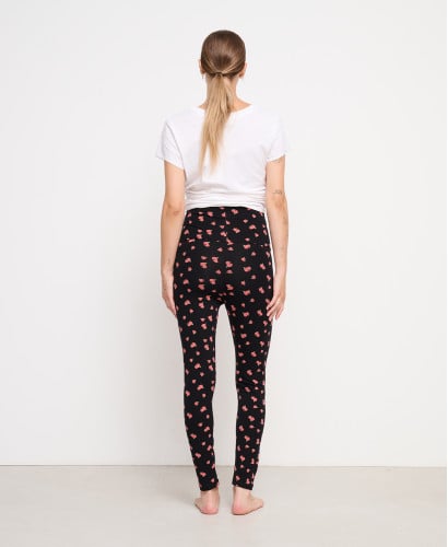 Umstandsleggings Rosenprint Bio-Baumwolle