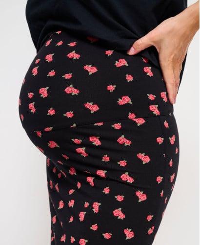 Jupe Grossesse Roses Coton Bio Clara