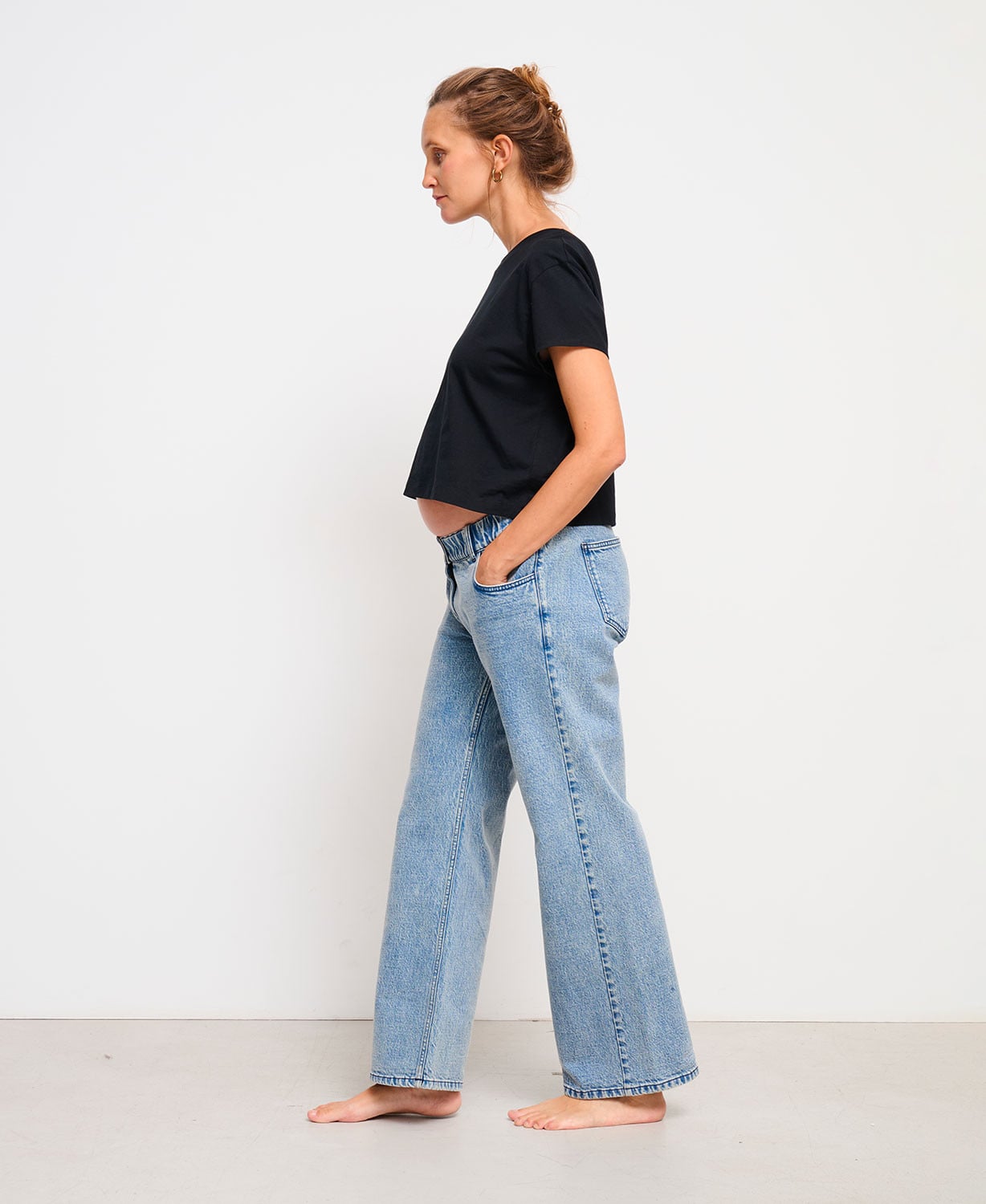 Schwangerschaftsjeans Wide Leg Light