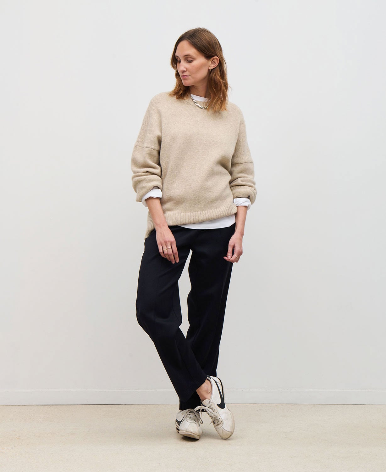 Pull Laine Beige Paco