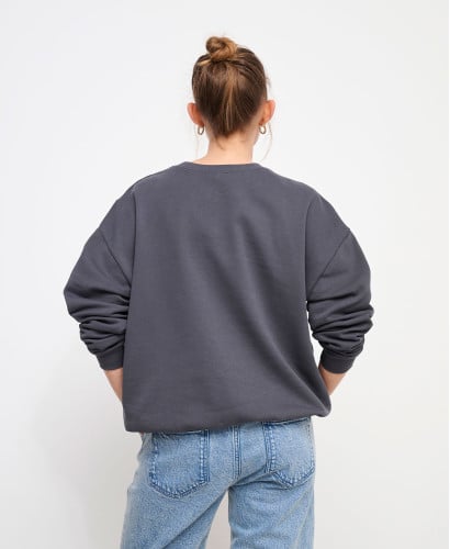 Sweat Zippé Allaitement Molleton Gris Anthracite Alphonse