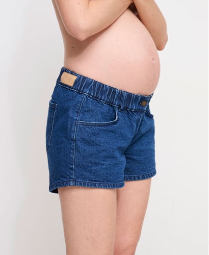 Short Grossesse Denim Bleu Medium