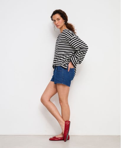 Short Grossesse Denim Bleu Medium
