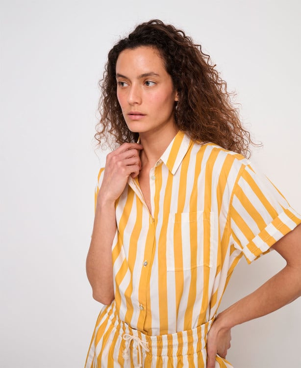 Chemise Grossesse Coton Rayures Martha