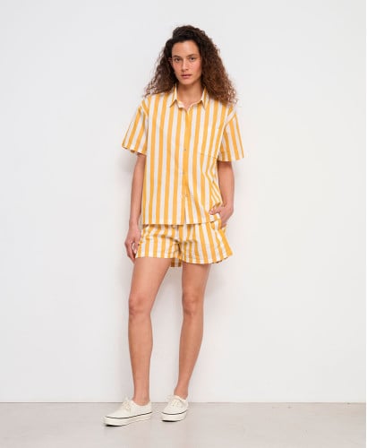 Chemise Grossesse Coton Rayures Martha