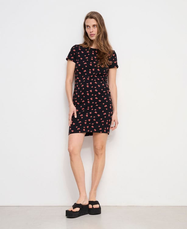Aimée Umstands-Kleid mit Rosen-Print Bio-Baumwolle