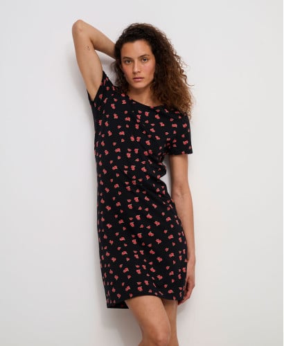 Aimée Rose Print Maternity Dress Organic Cotton