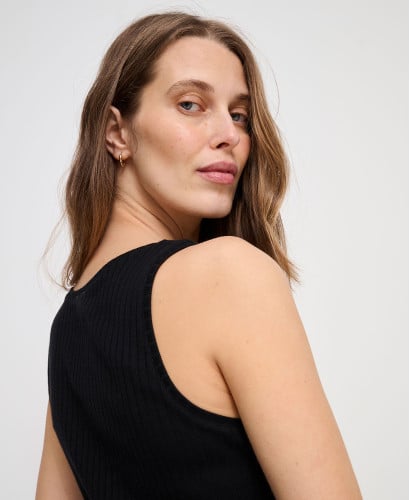 Robe Longue Maternité Noire Anouk