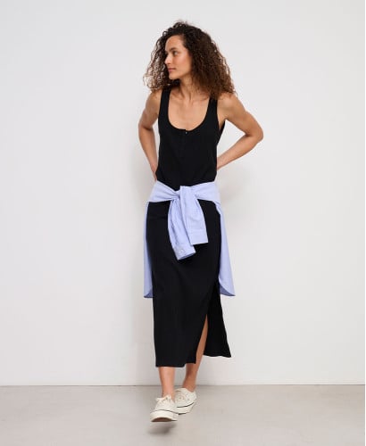 Anouk Lange Umstands-Kleid Schwarz