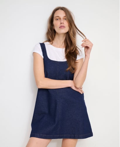 Anna Raw Denim Maternity Dress