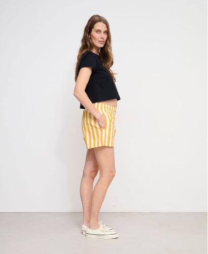 Short Grossesse Coton Rayures Romy